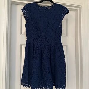 Lacy blue mini dress